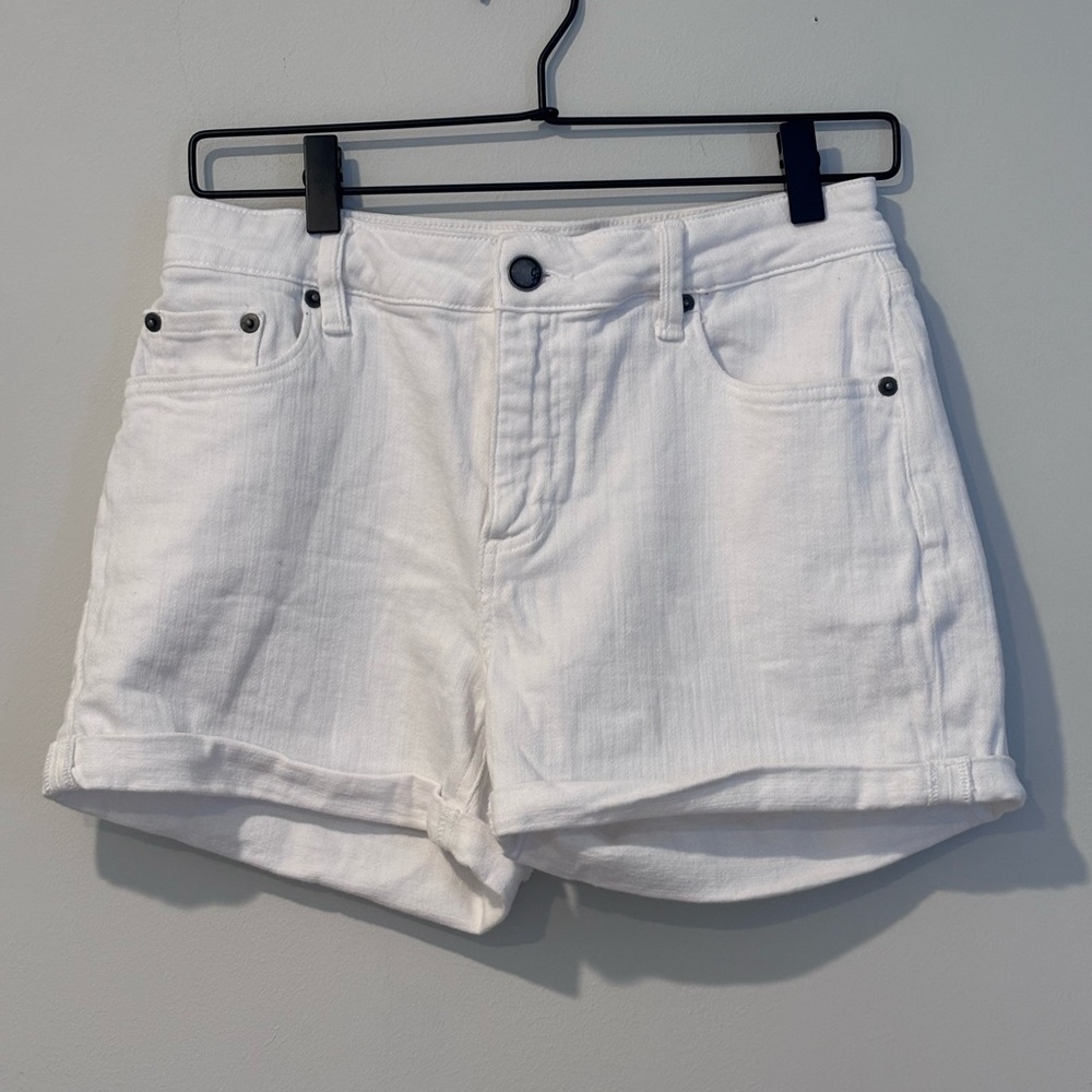Classic White Denim Shorts
